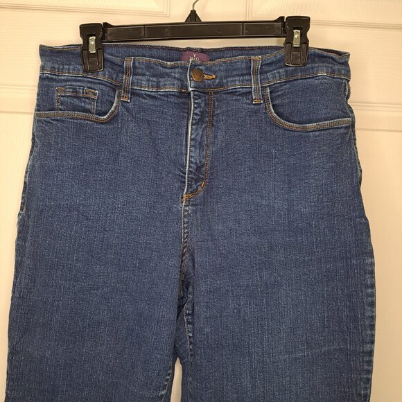 NYDJ Straight Leg Dark Wash Jeans Plus Size 16 - Picture 4 of 9